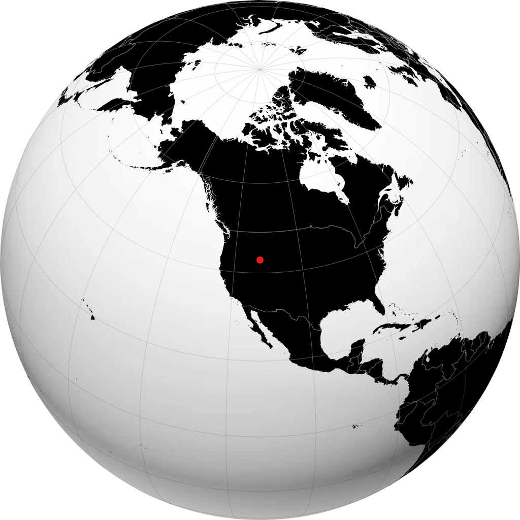 Pocatello auf dem Globus
