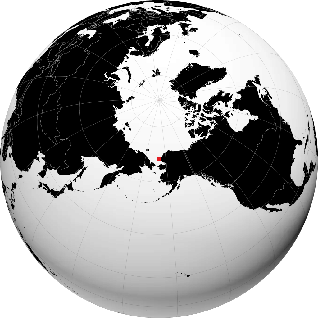 Point Hope auf dem Globus
