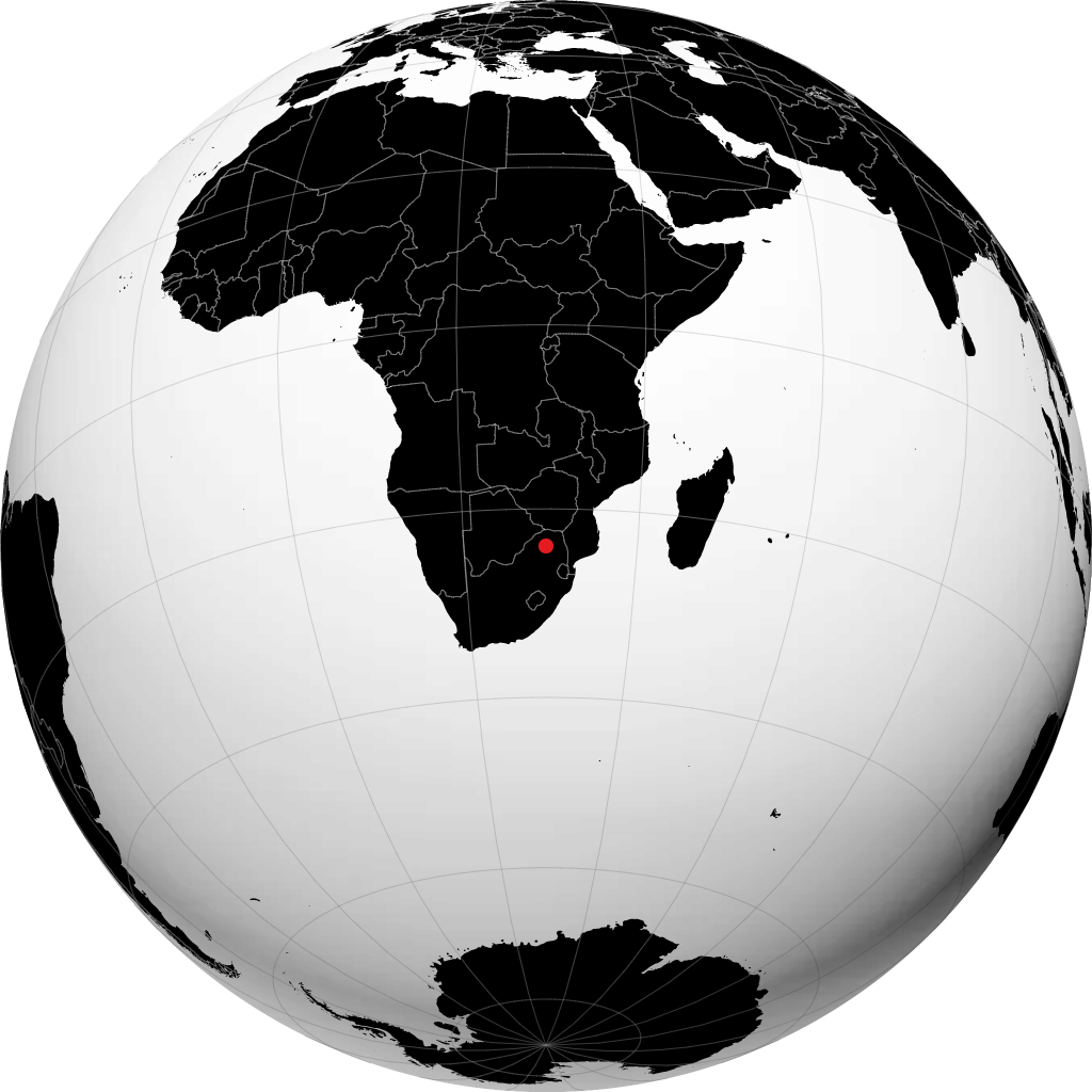 Polokwane auf dem Globus