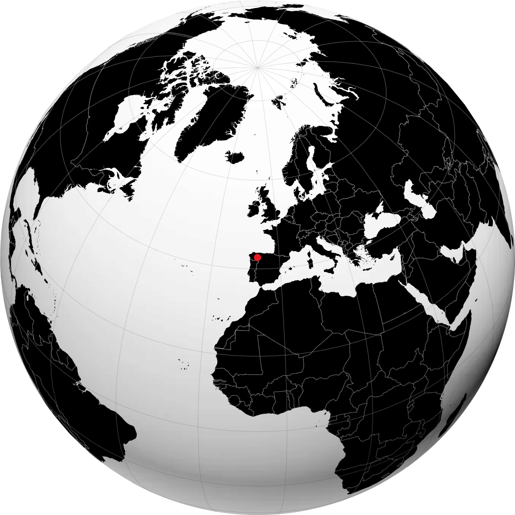 Ponferrada auf dem Globus