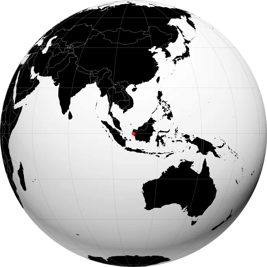 Pontianak auf dem Globus