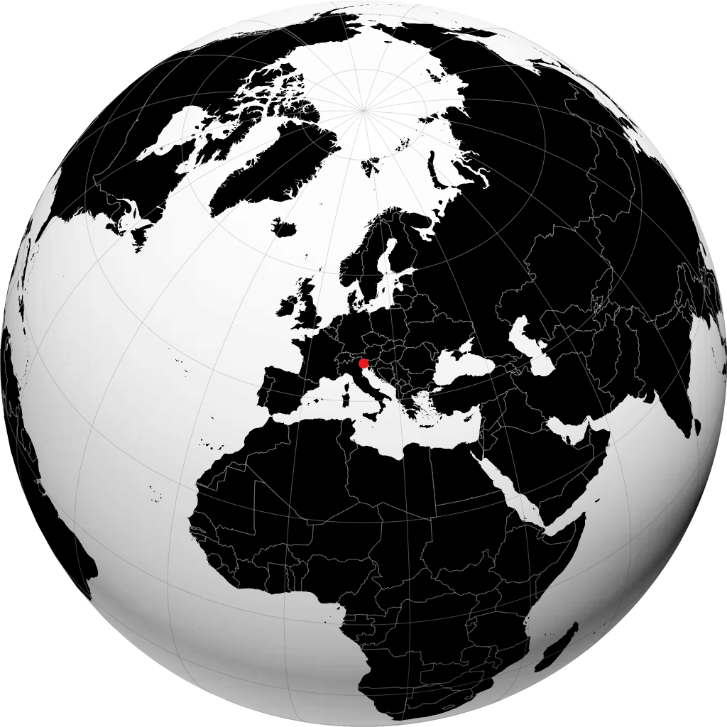 Pordenone auf dem Globus