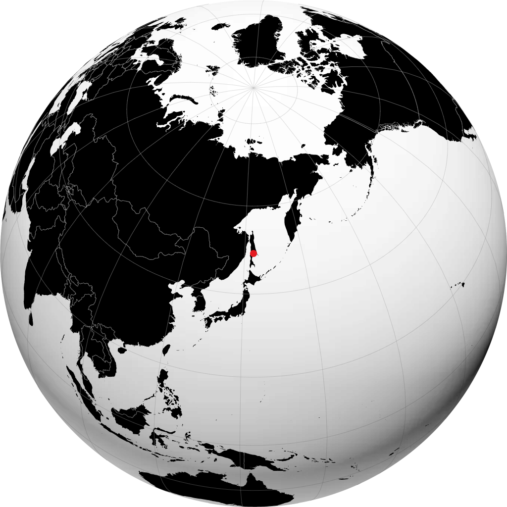Poronaysk auf dem Globus