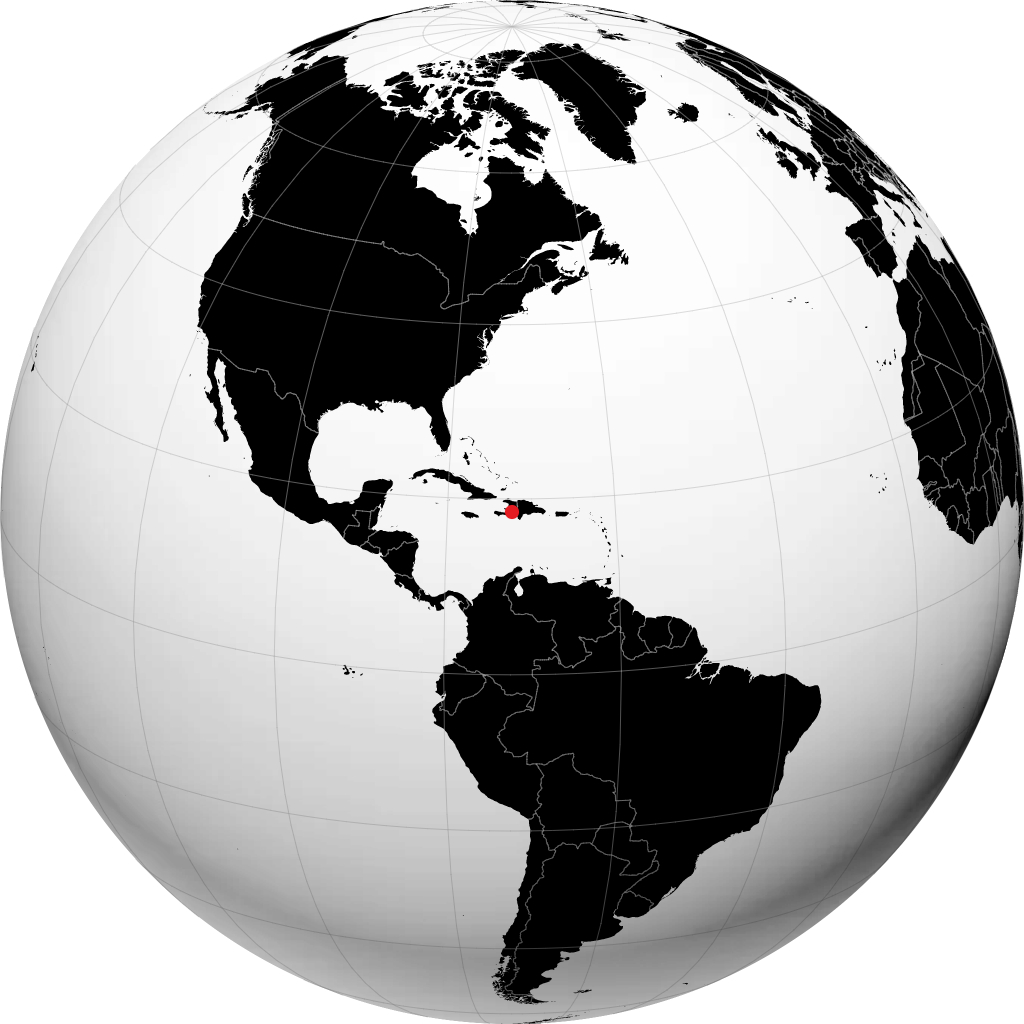 Port-au-Prince auf dem Globus