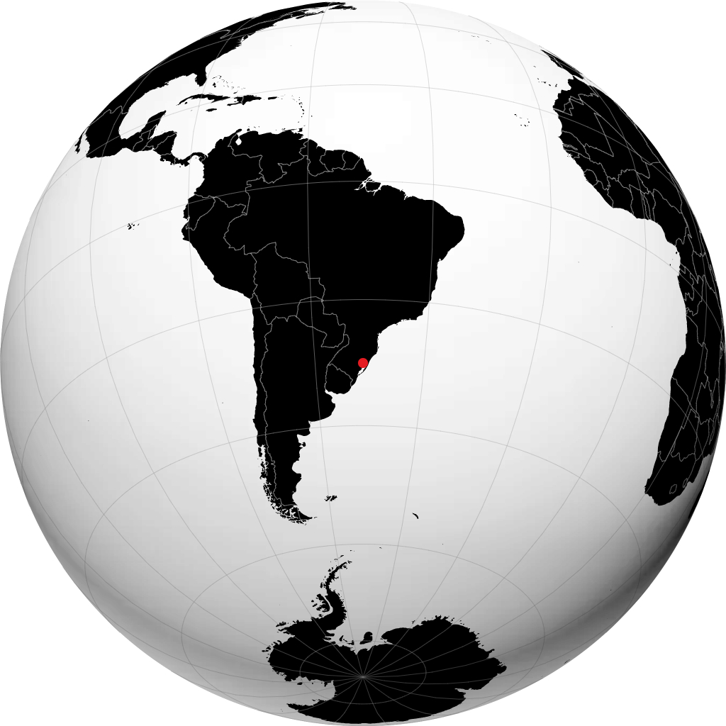 Porto Alegre auf dem Globus