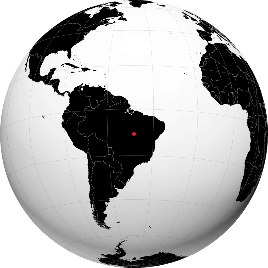 Porto Nacional auf dem Globus