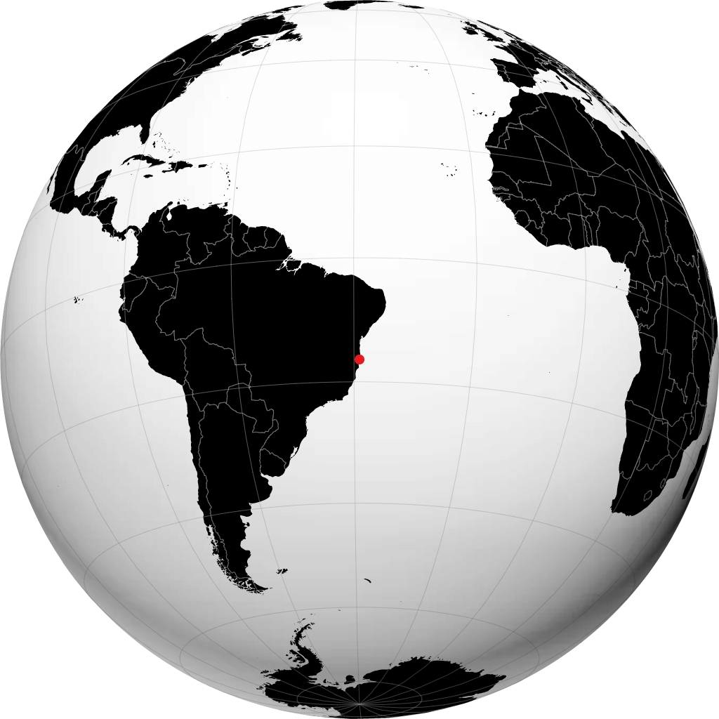 Porto Seguro auf dem Globus