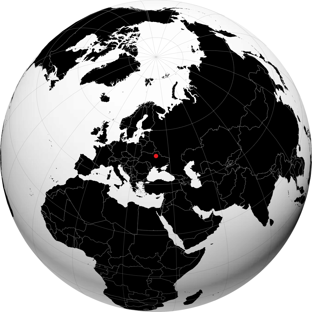 Pryluky auf dem Globus