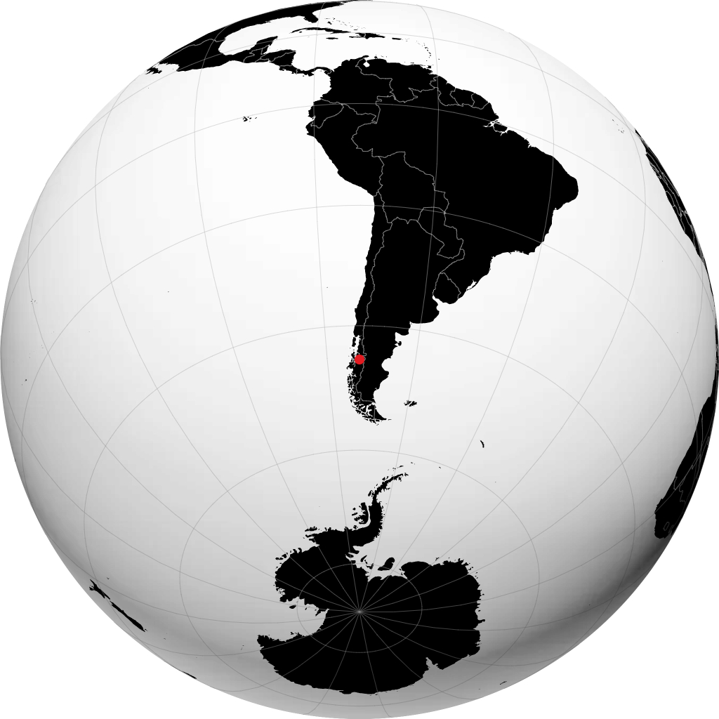 Puerto Aisén auf dem Globus