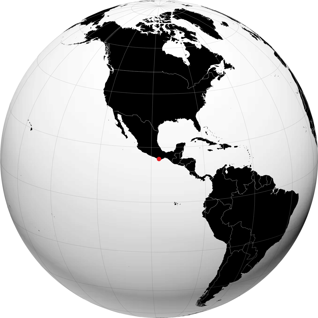 Puerto Escondido auf dem Globus