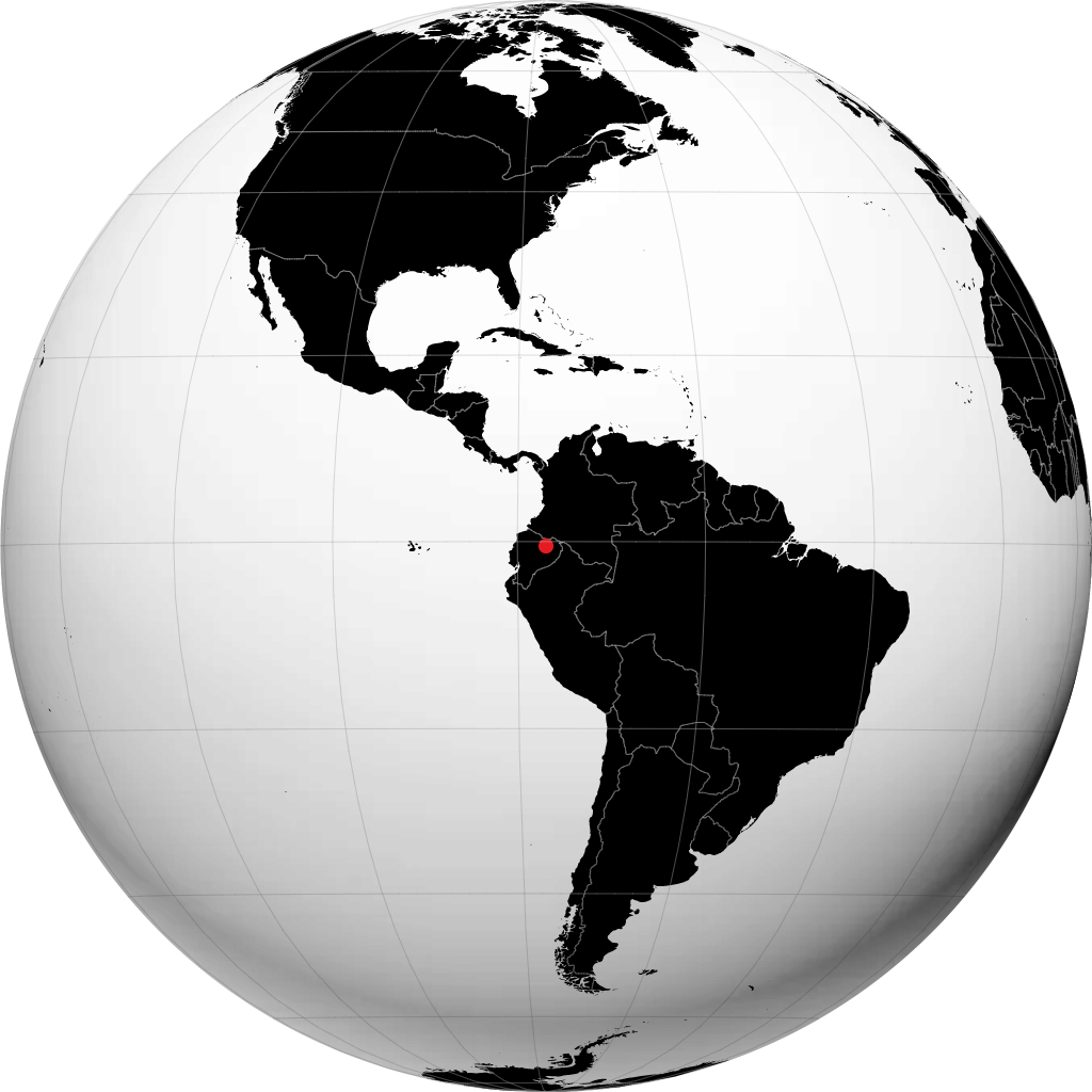 Puerto Francisco de Orellana auf dem Globus