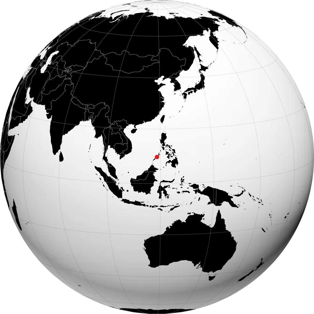 Puerto Princesa auf dem Globus