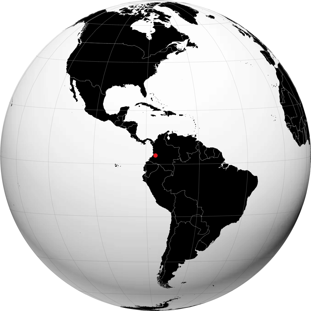 Puerto Tejada auf dem Globus