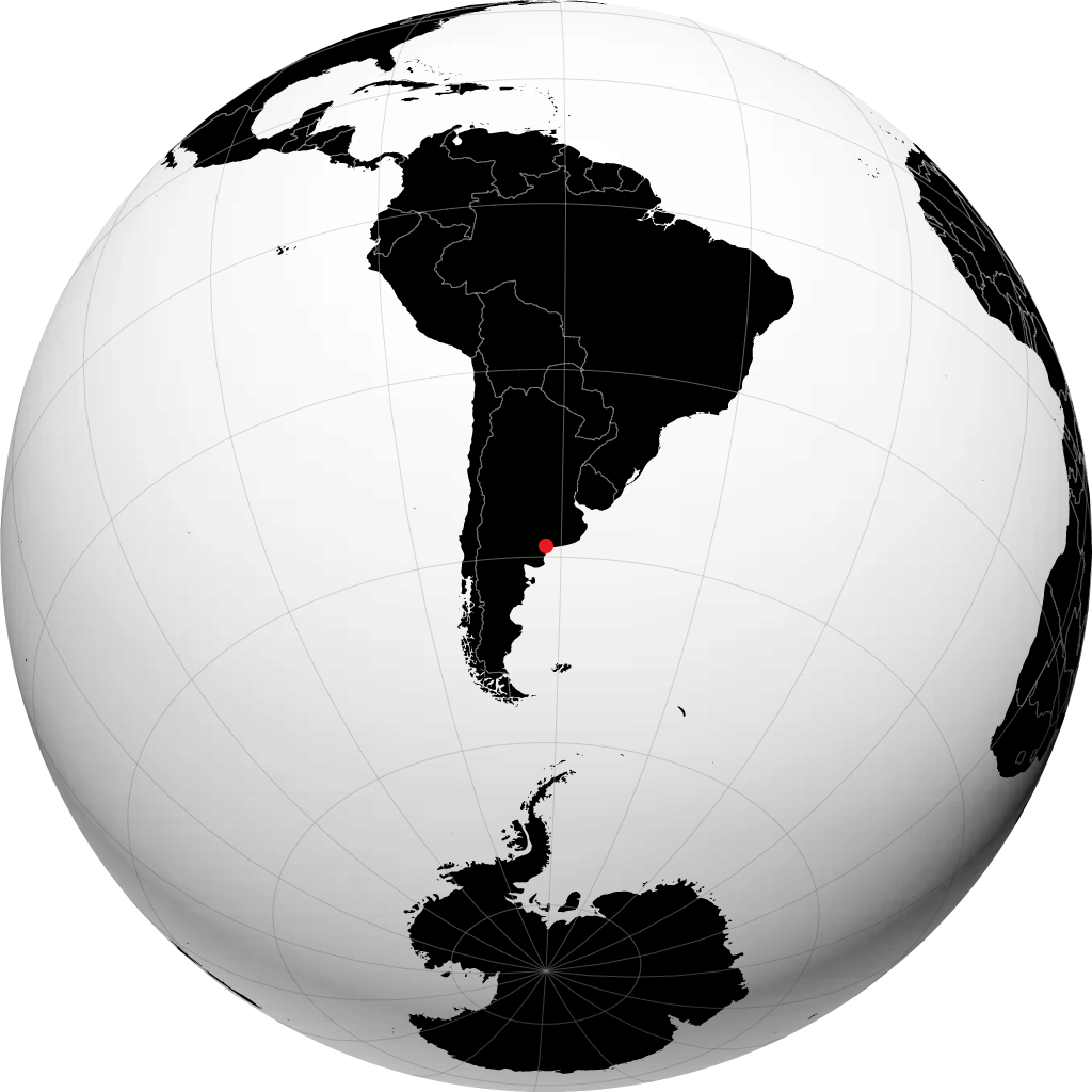 Punta Alta auf dem Globus