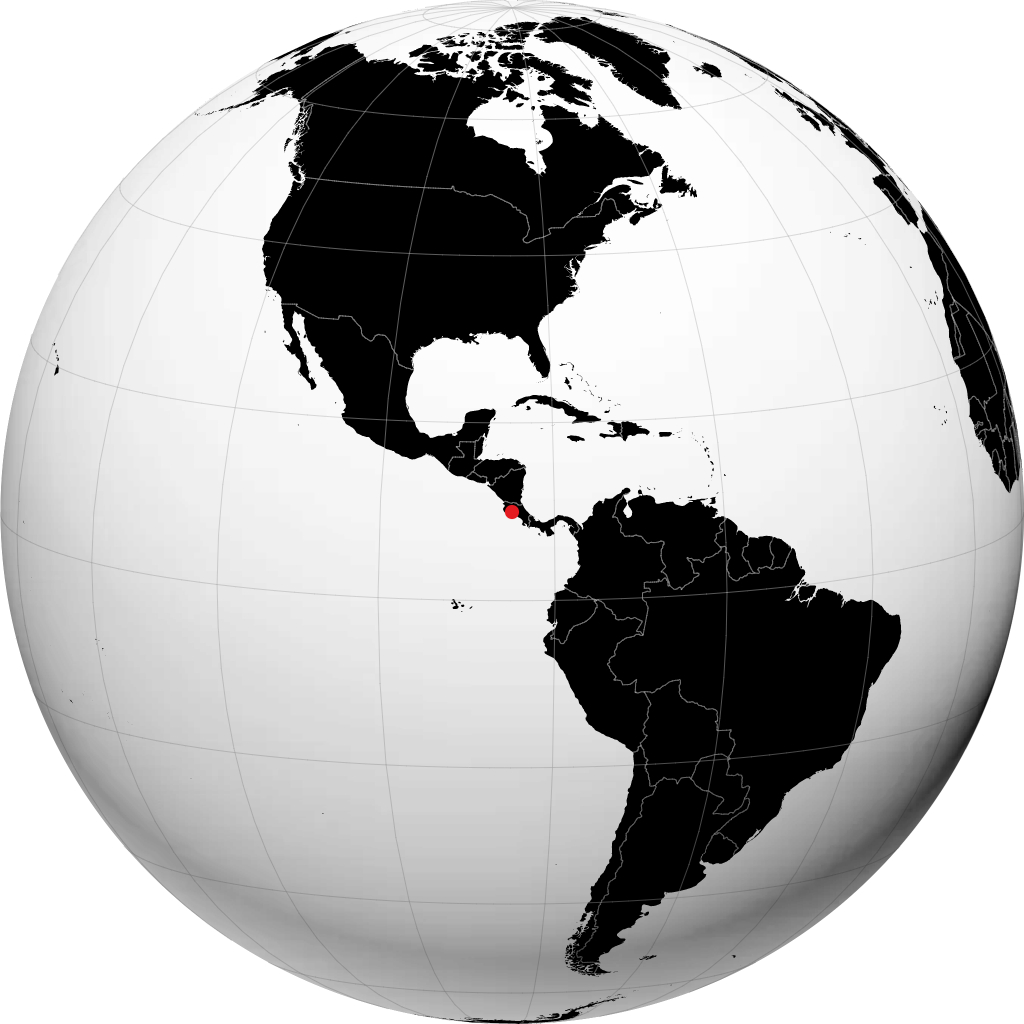 Puntarenas auf dem Globus