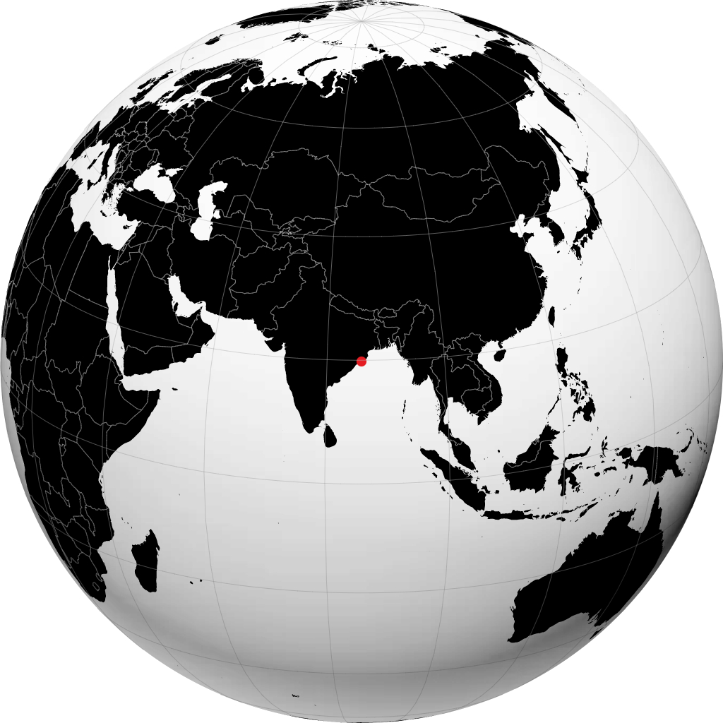 Puri auf dem Globus