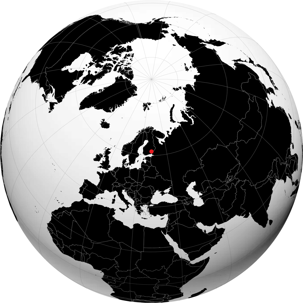 Puumala auf dem Globus