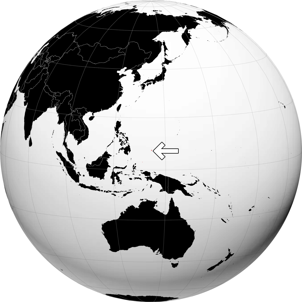 Palau auf dem Globus