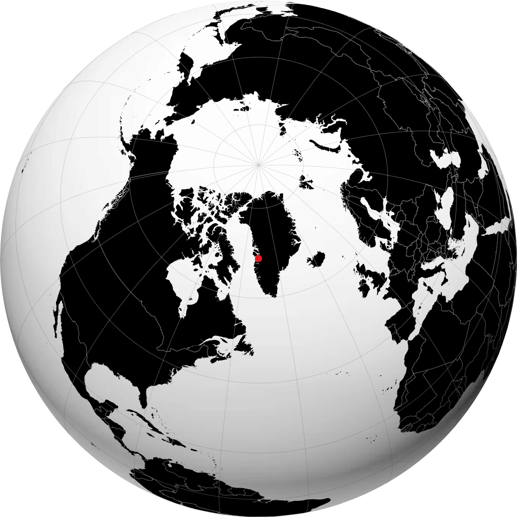 Qasigiannguit auf dem Globus