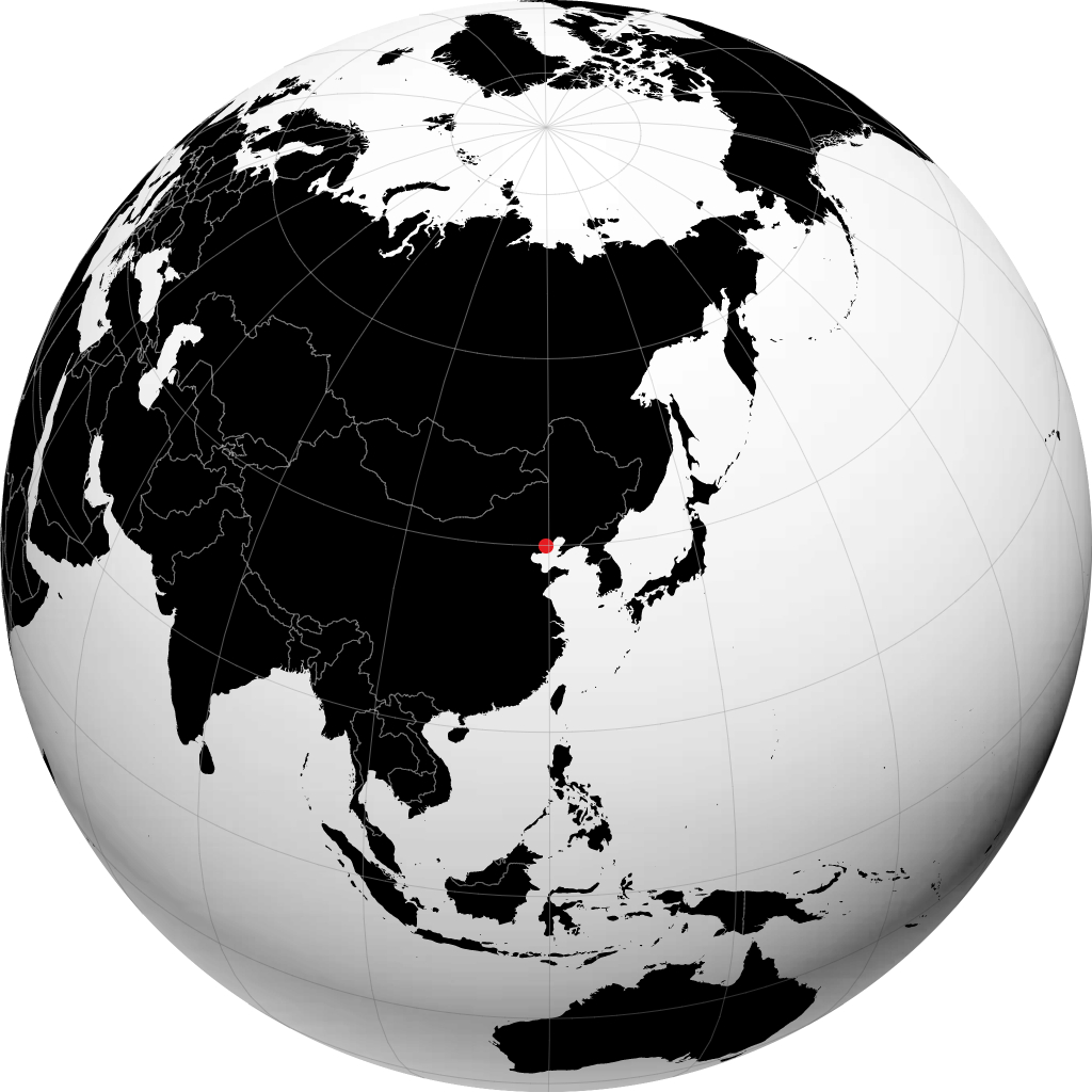 Qinhuangdao auf dem Globus
