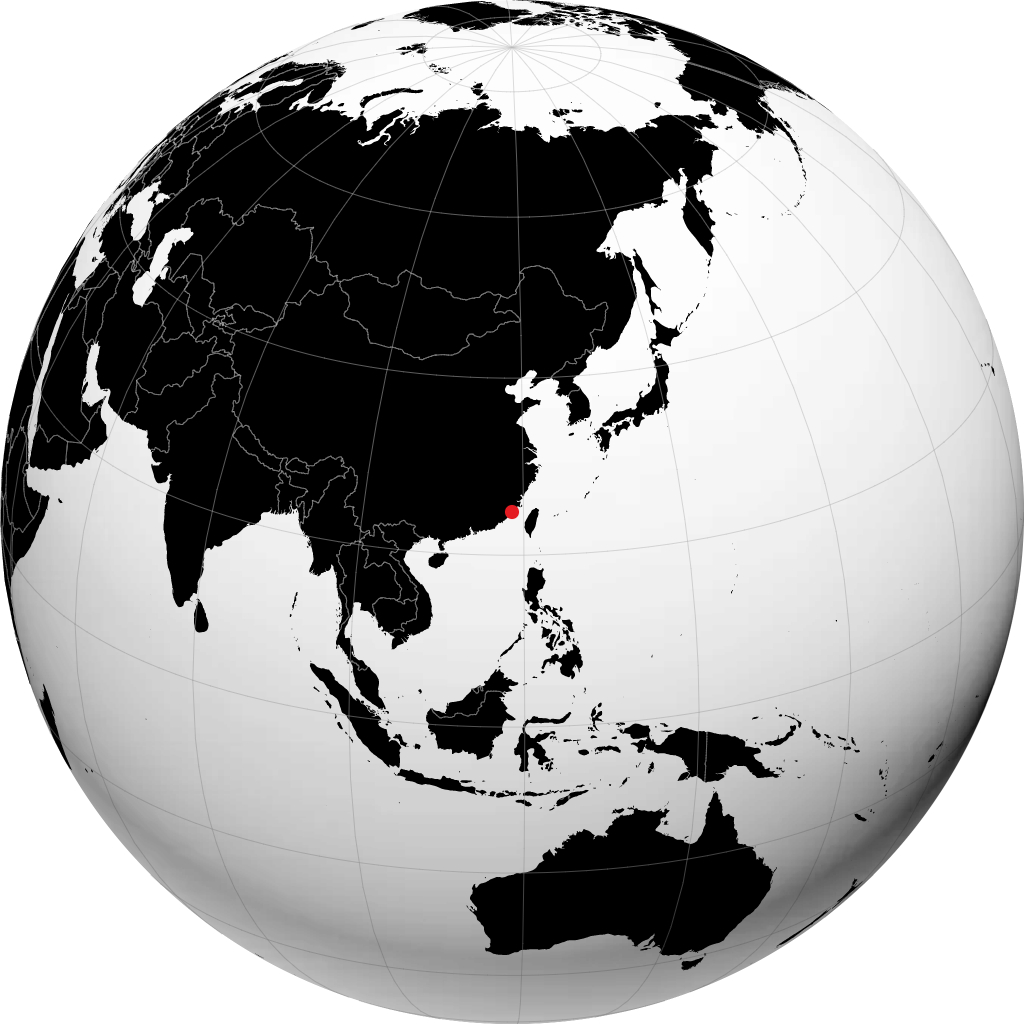 Quanzhou auf dem Globus