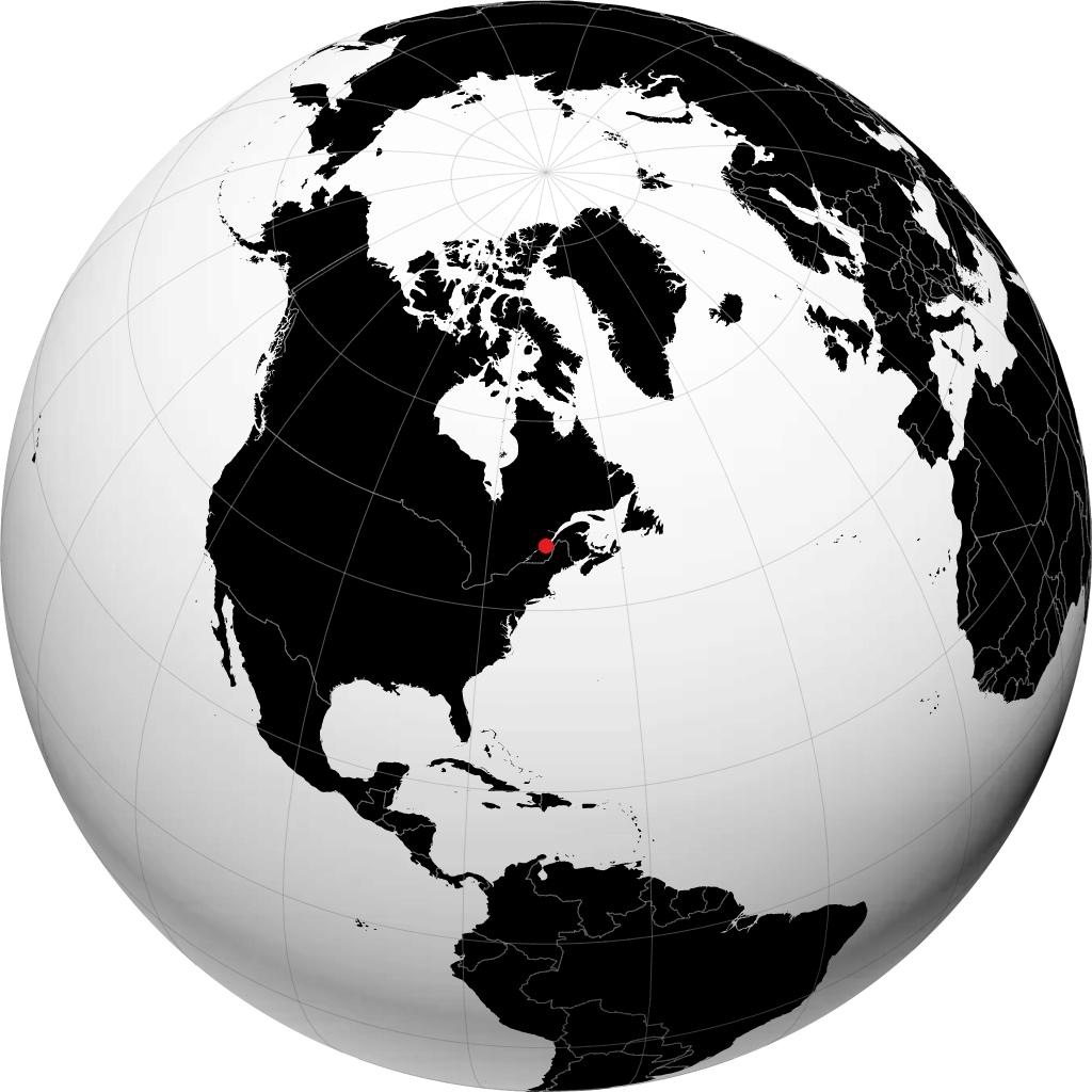 Quebec auf dem Globus