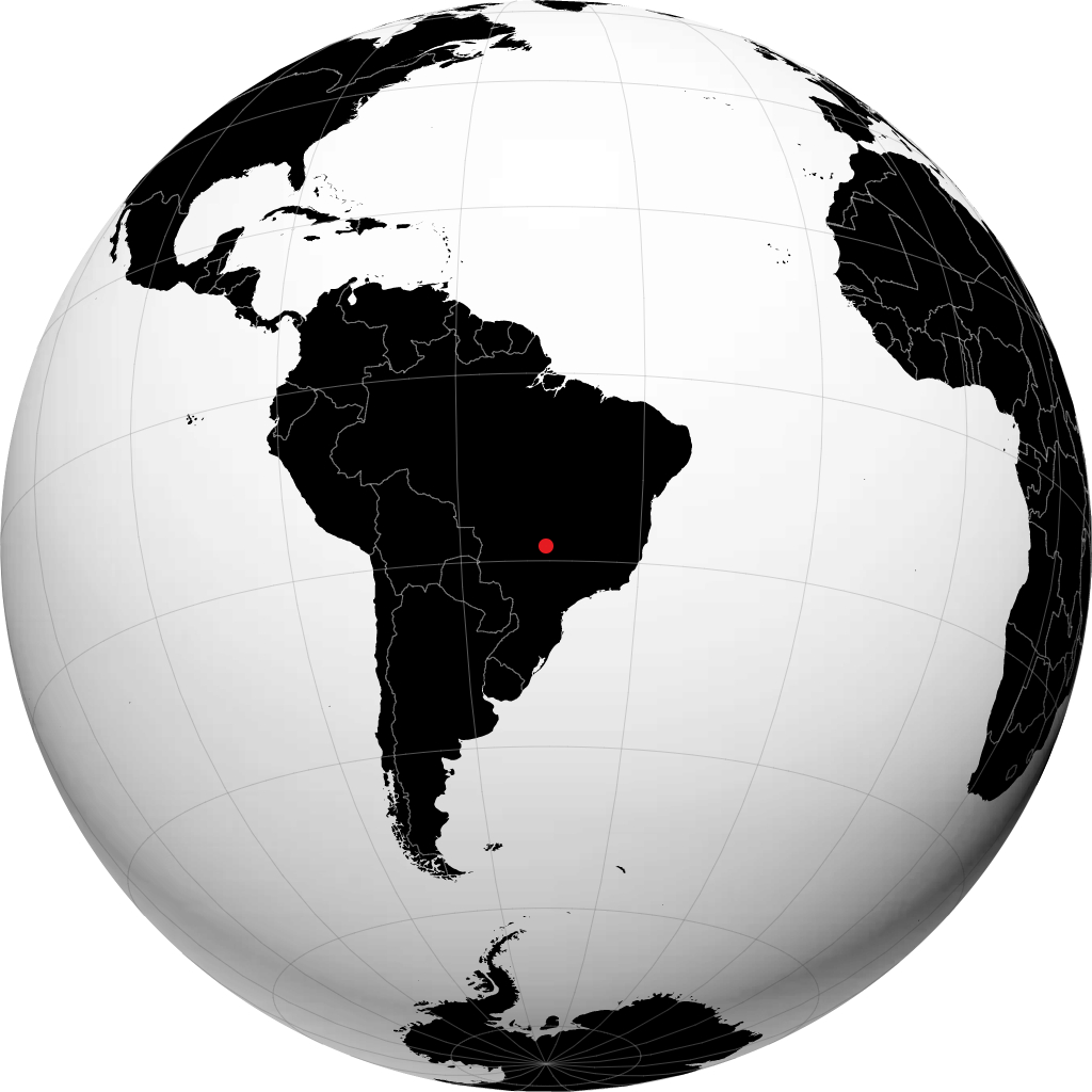 Quirinópolis auf dem Globus
