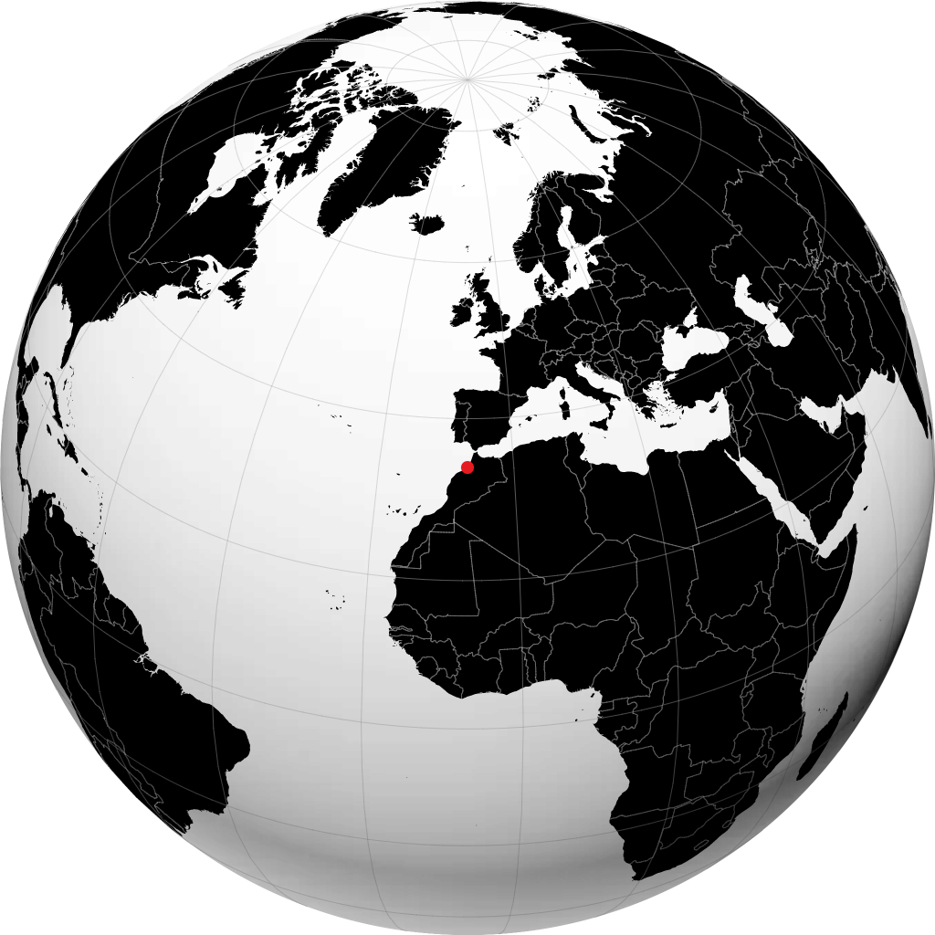 Rabat auf dem Globus