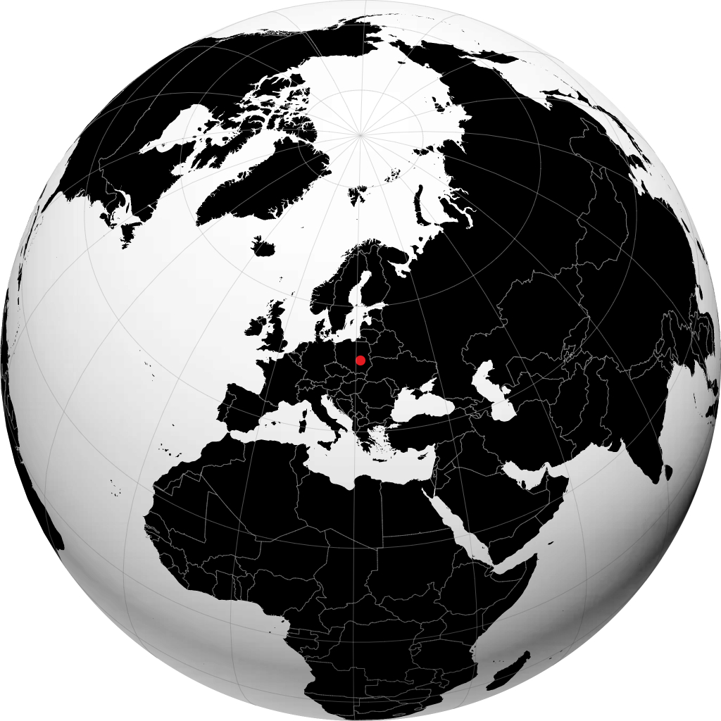 Radom auf dem Globus