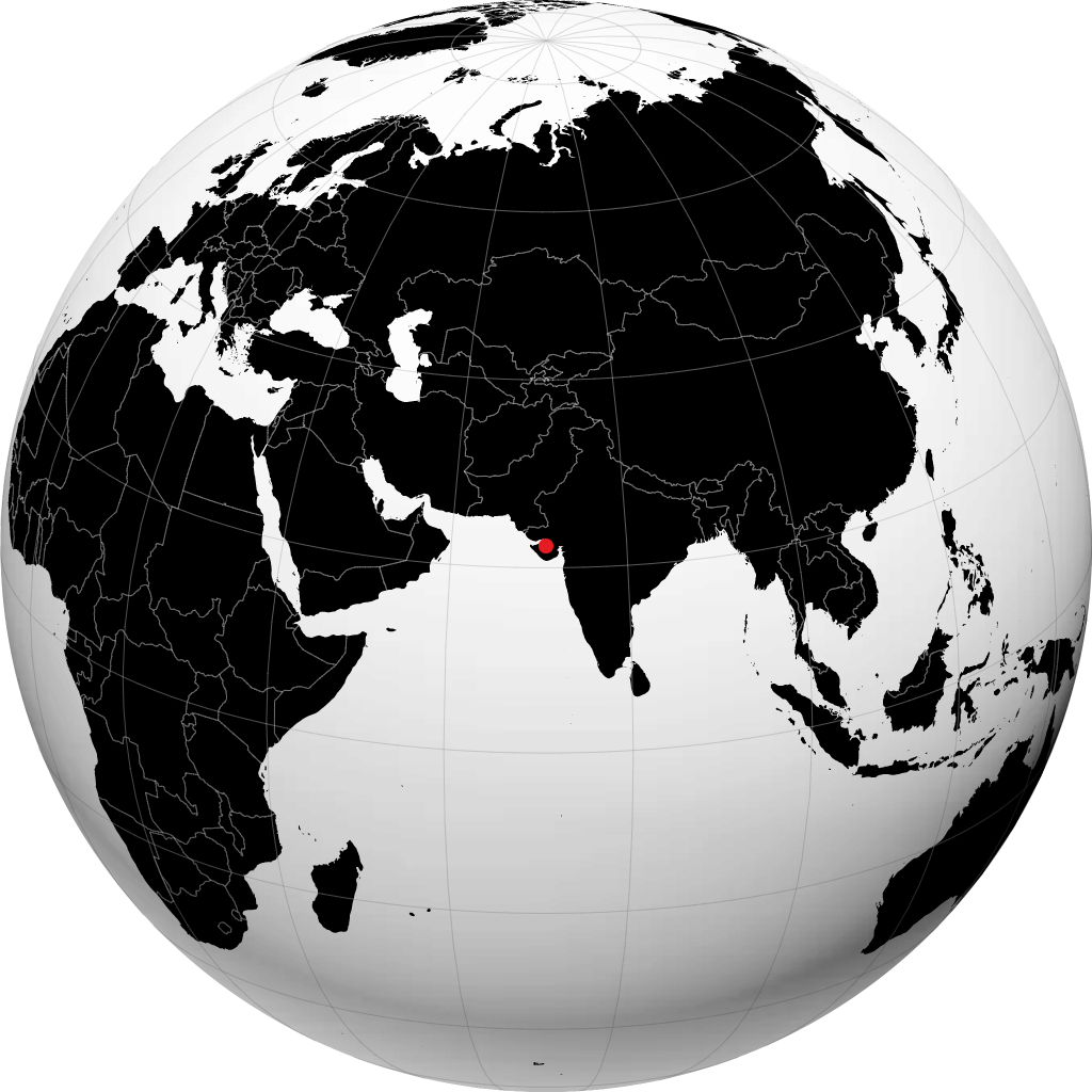 Rajkot auf dem Globus