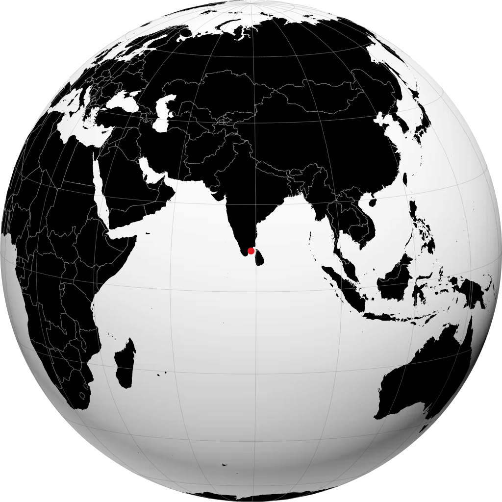 Ramanathapuram auf dem Globus