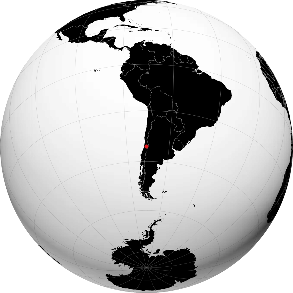 Rancagua auf dem Globus