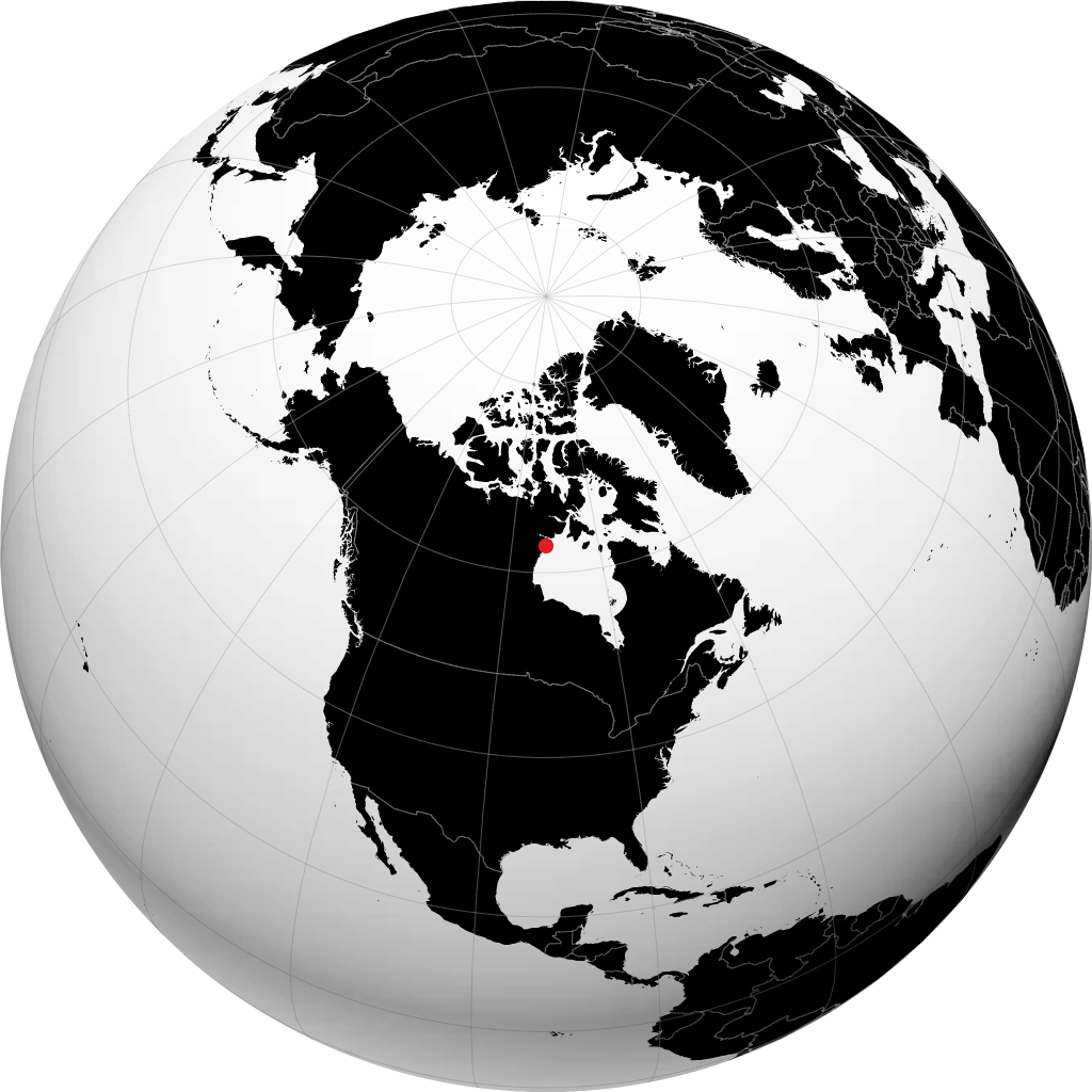 Rankin Inlet auf dem Globus