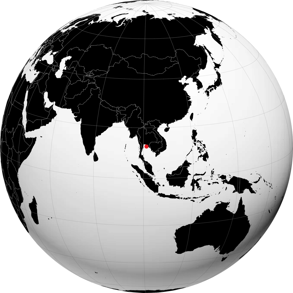 Rayong auf dem Globus