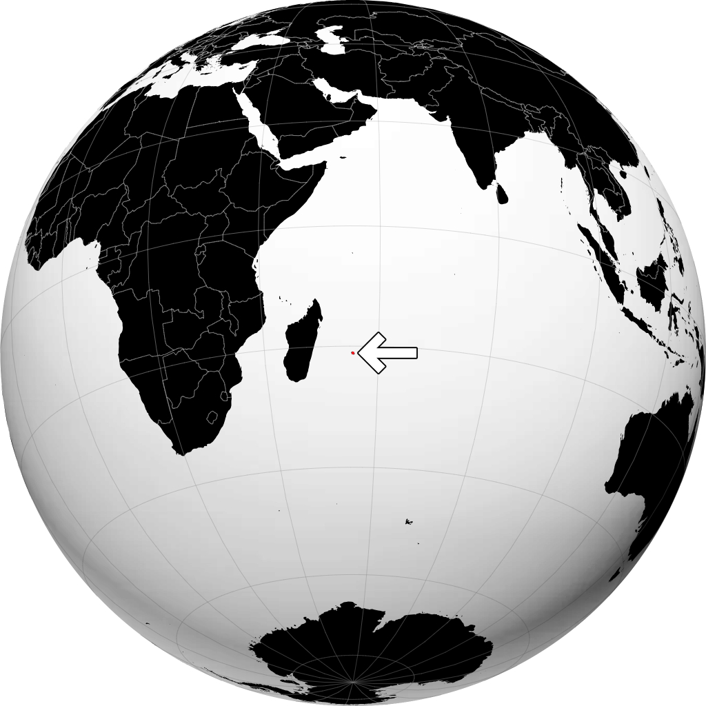 Réunion auf dem Globus