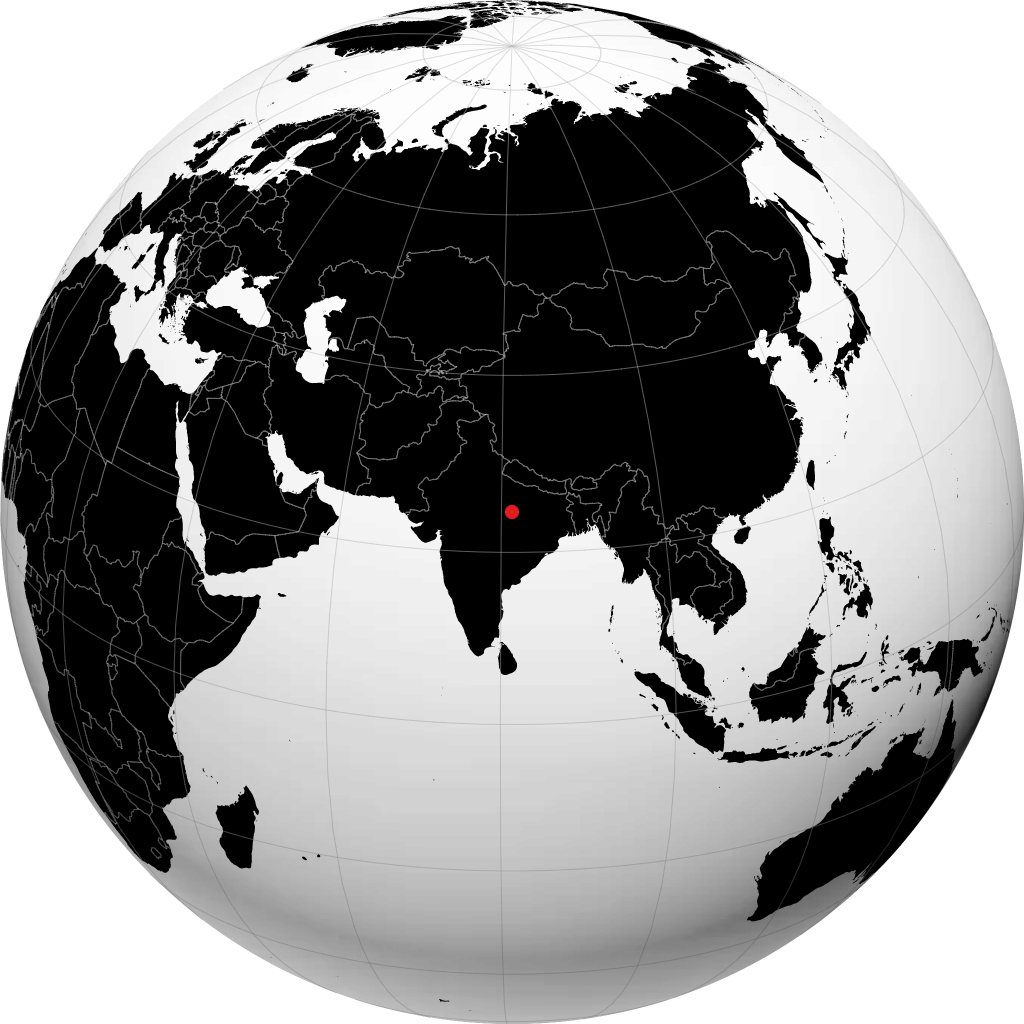 Rewa auf dem Globus
