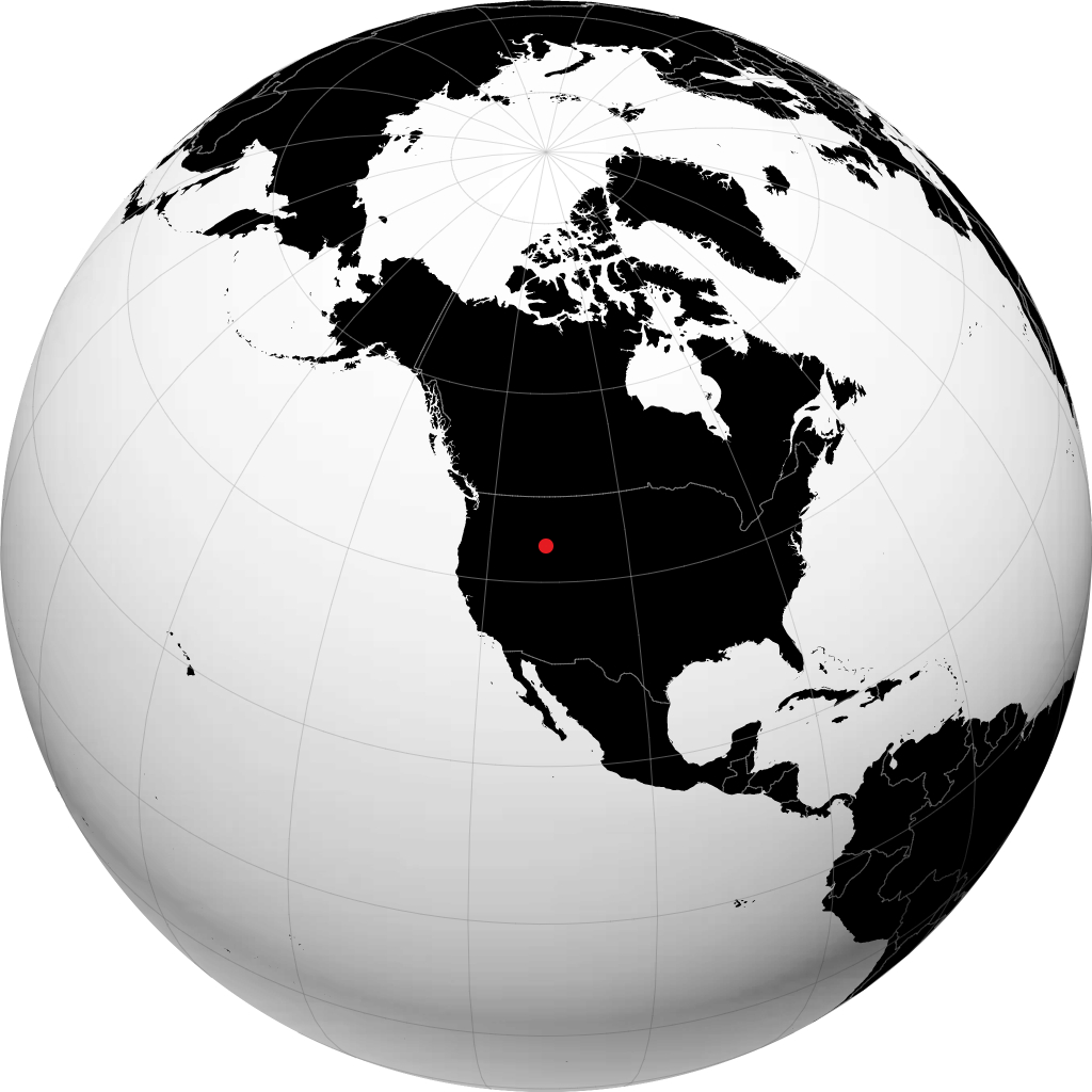 Rexburg auf dem Globus
