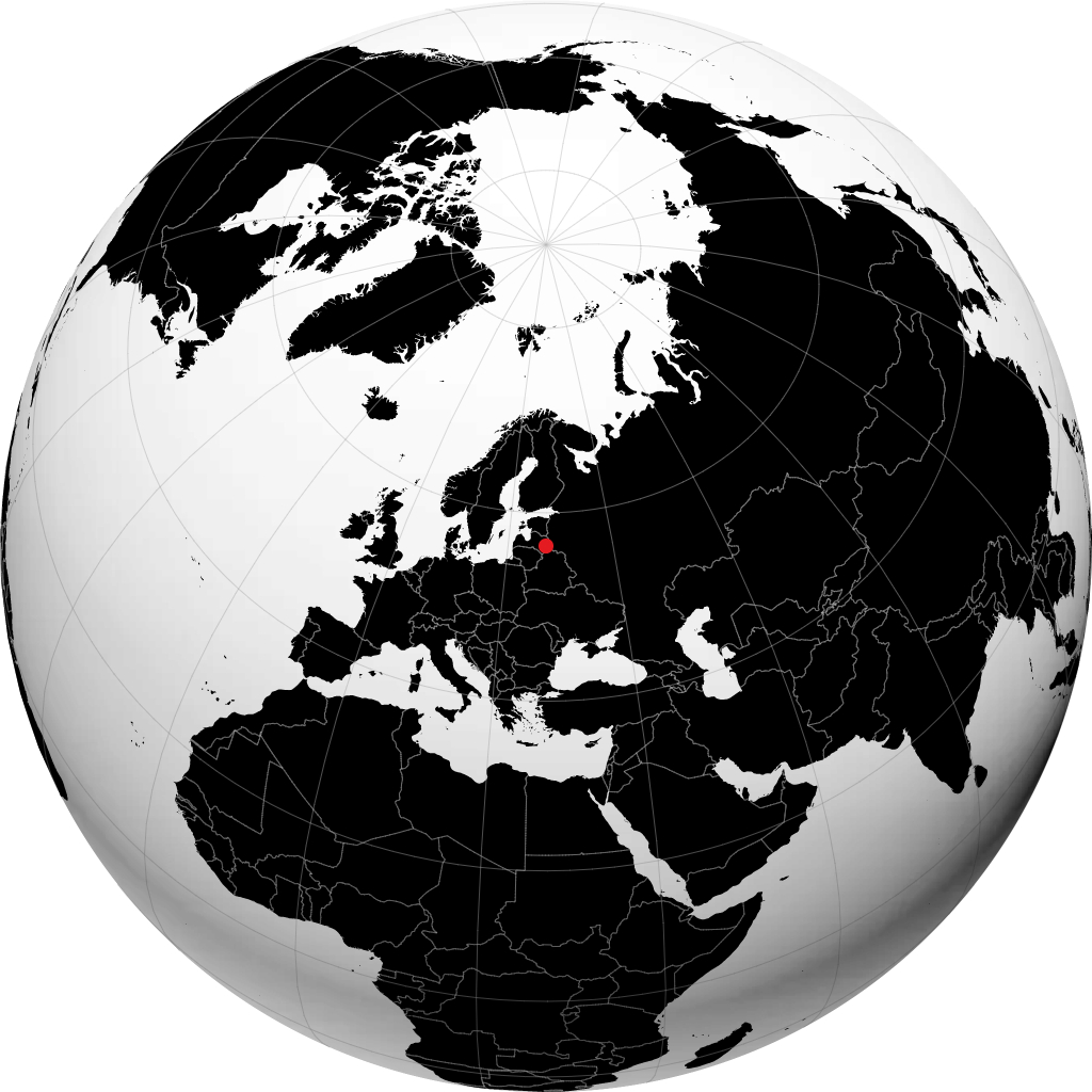 Rēzekne auf dem Globus
