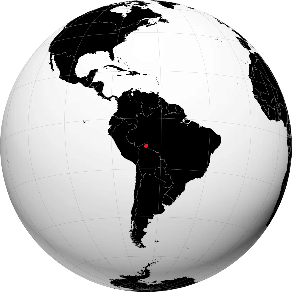 Riberalta auf dem Globus
