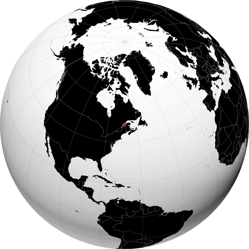 Rimouski auf dem Globus