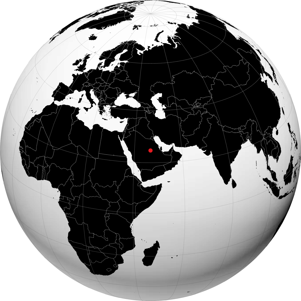 Riad auf dem Globus