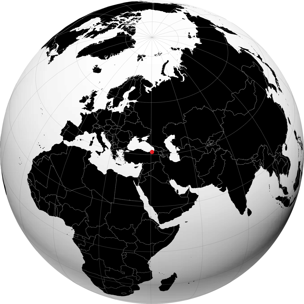 Rize auf dem Globus