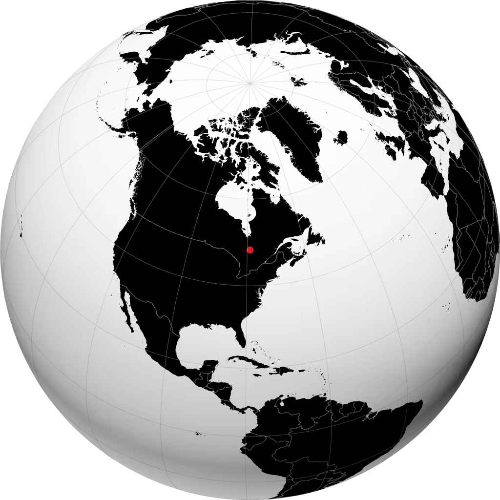 Rouyn-Noranda auf dem Globus