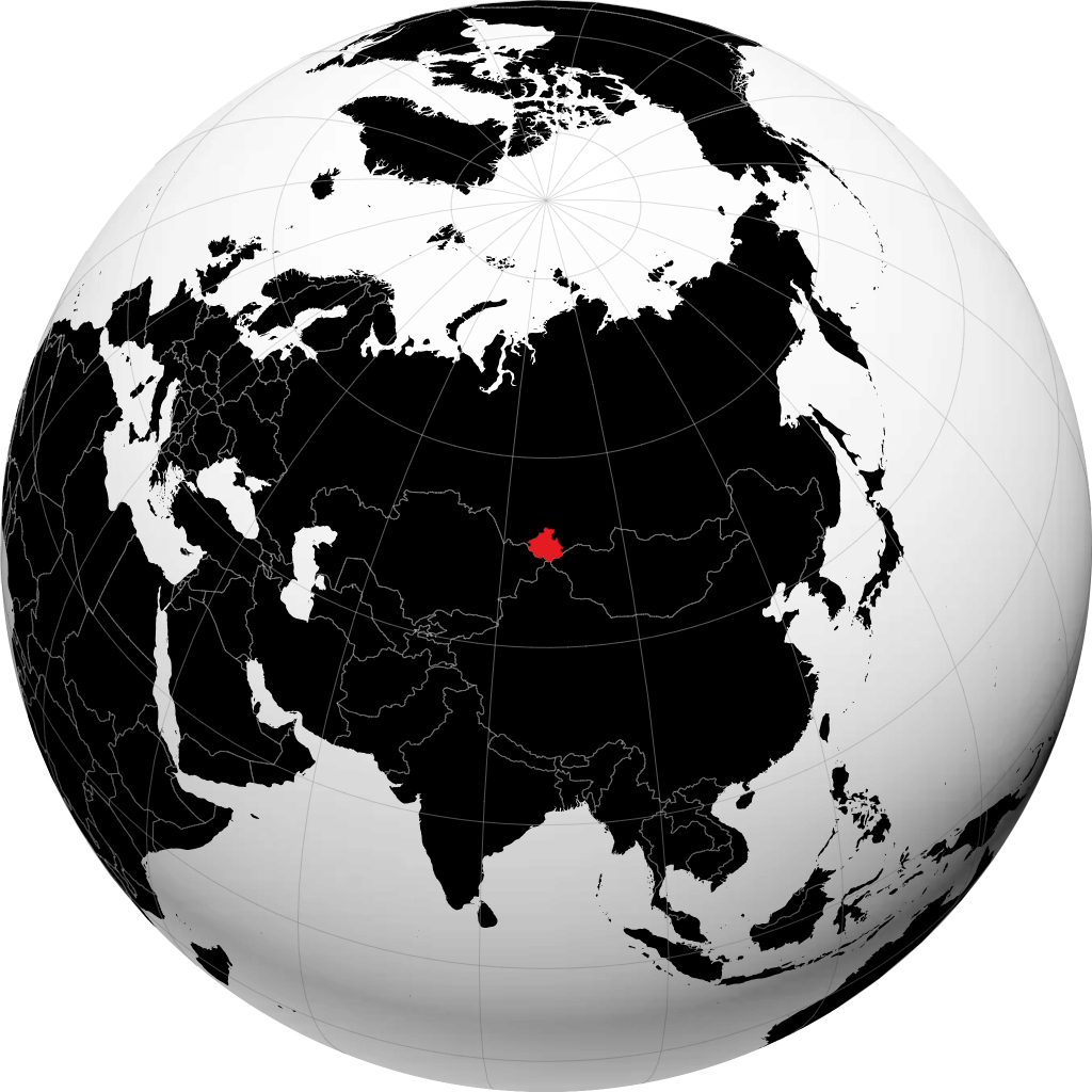 Altai auf dem Globus