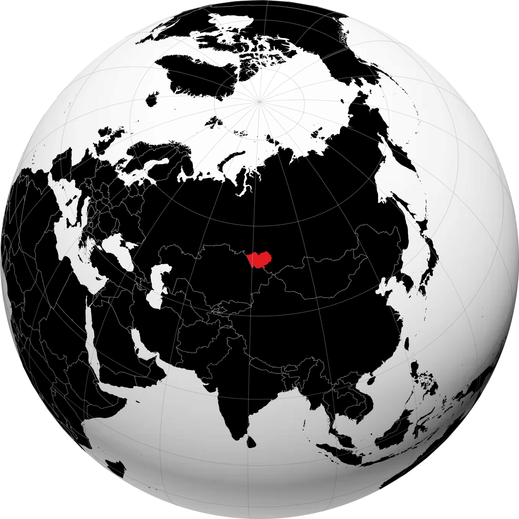 Region Altai auf dem Globus