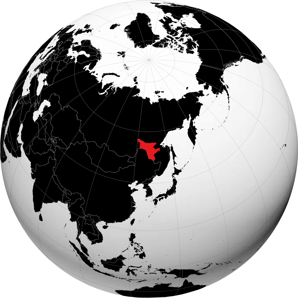 Region Amur auf dem Globus