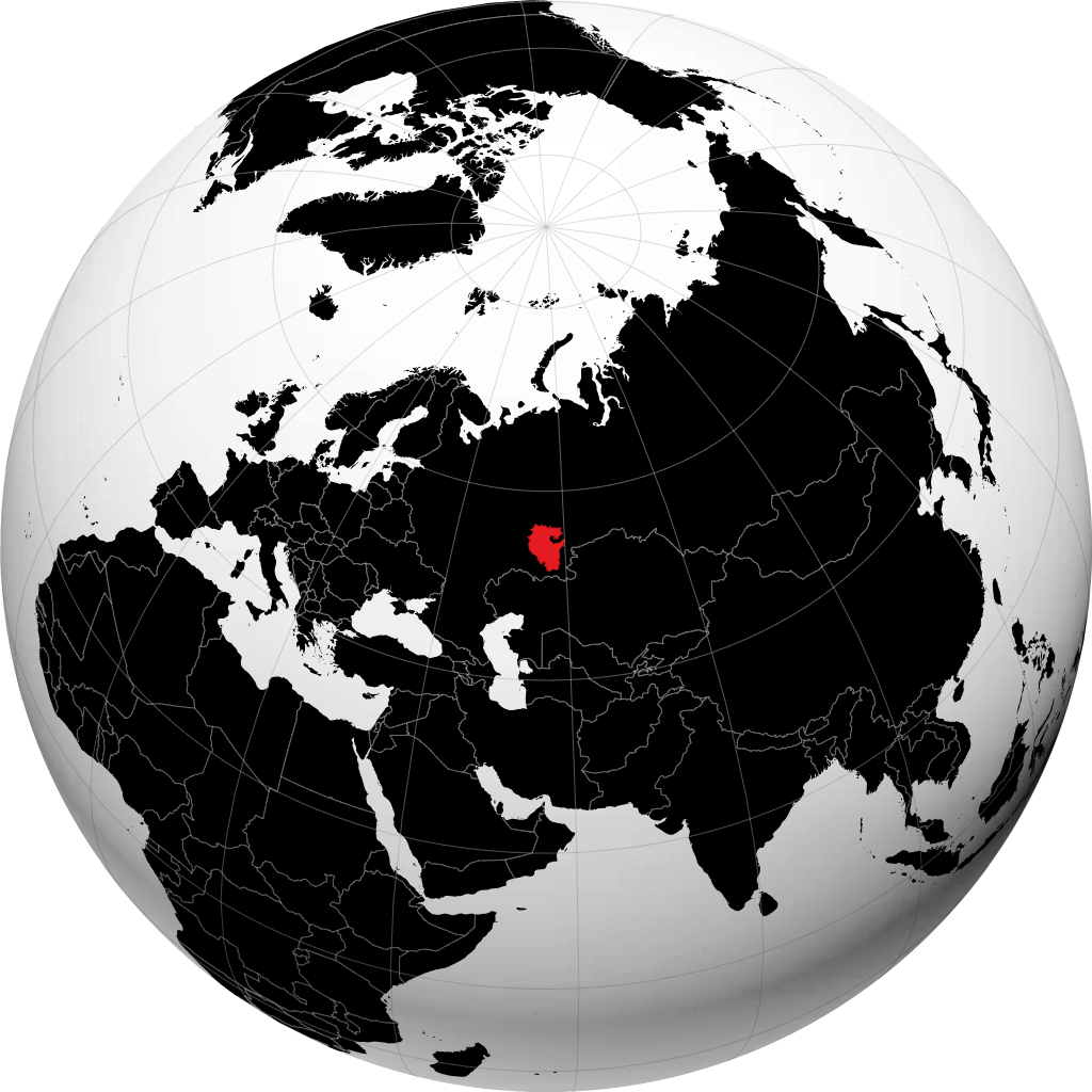 Baschkortostan auf dem Globus