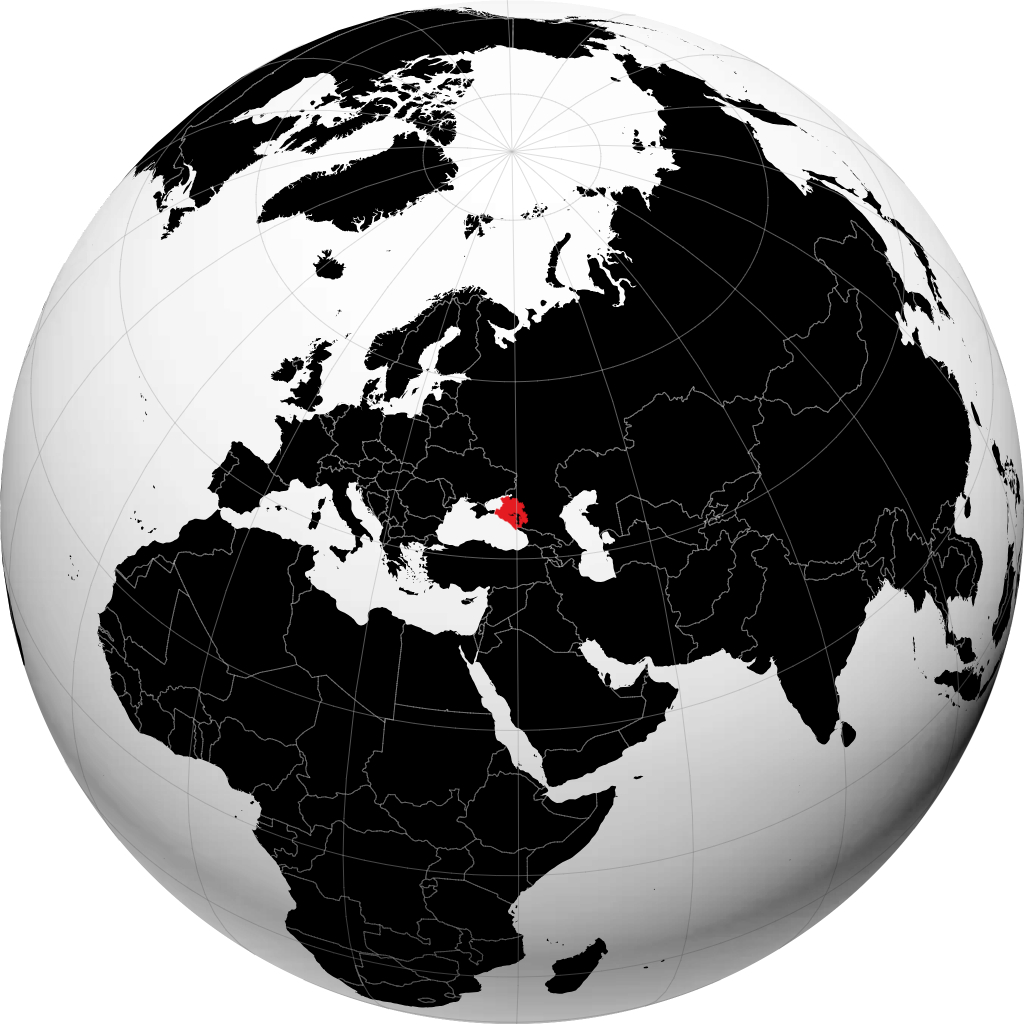 Region Krasnodar auf dem Globus
