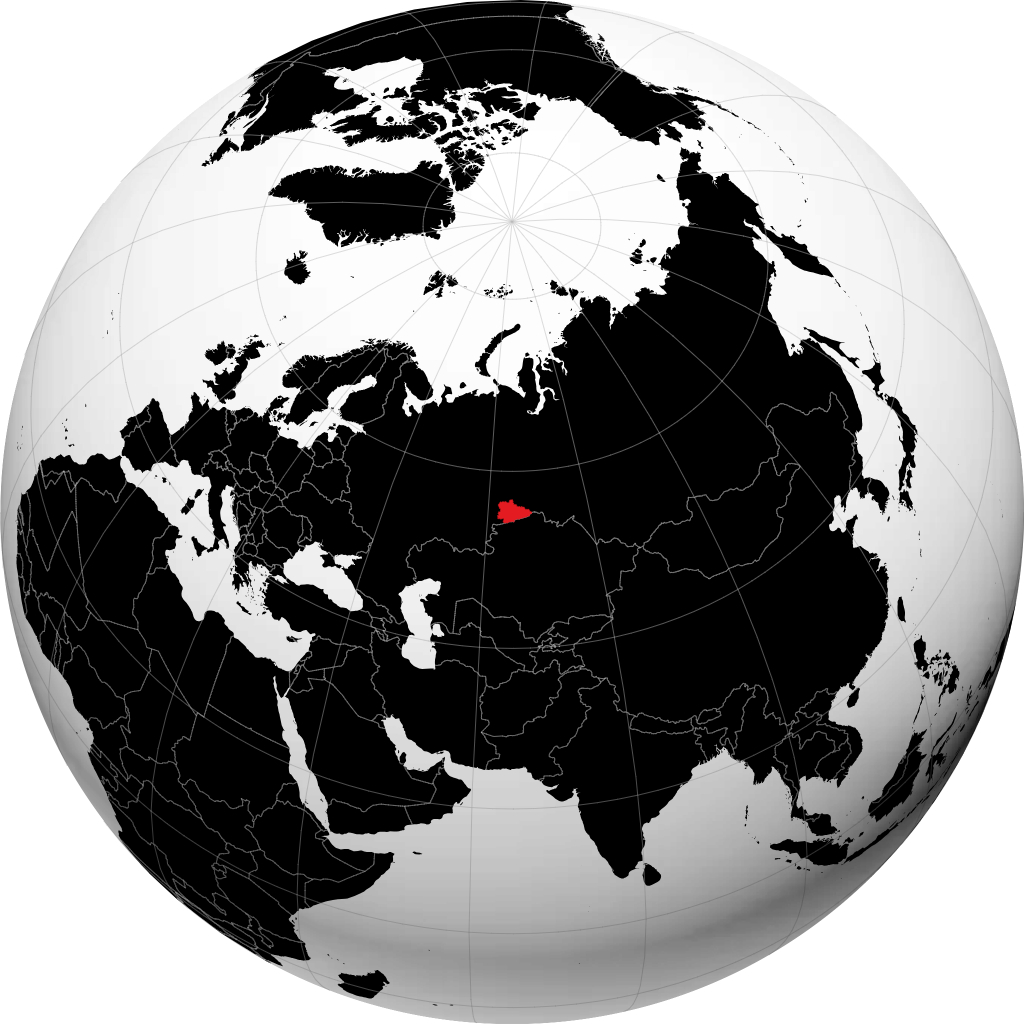 Oblast Kurgan auf dem Globus