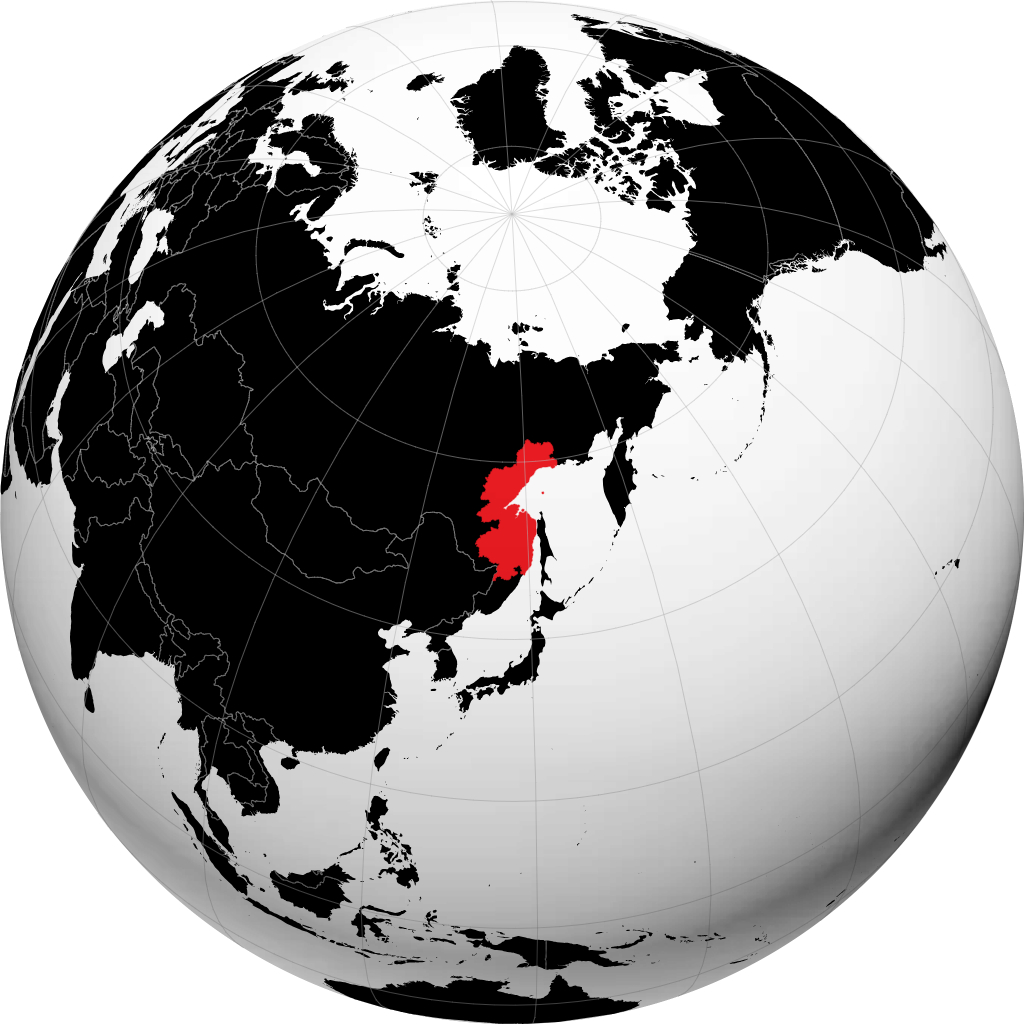 Region Chabarowsk auf dem Globus